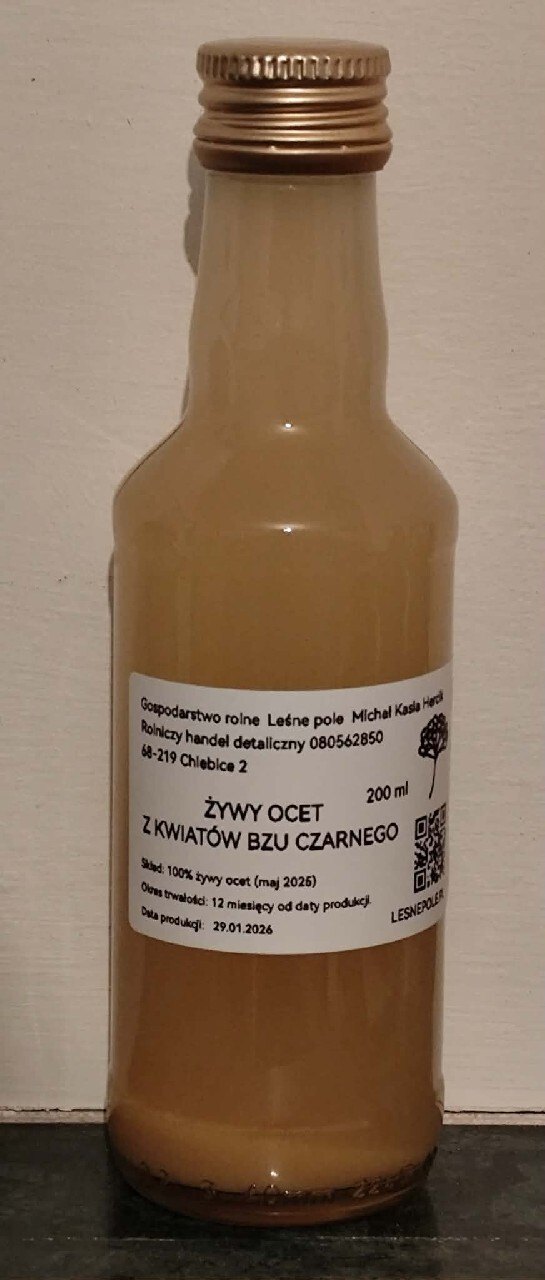 Żywy ocet z kwiatów bzu czarnego 200 ml