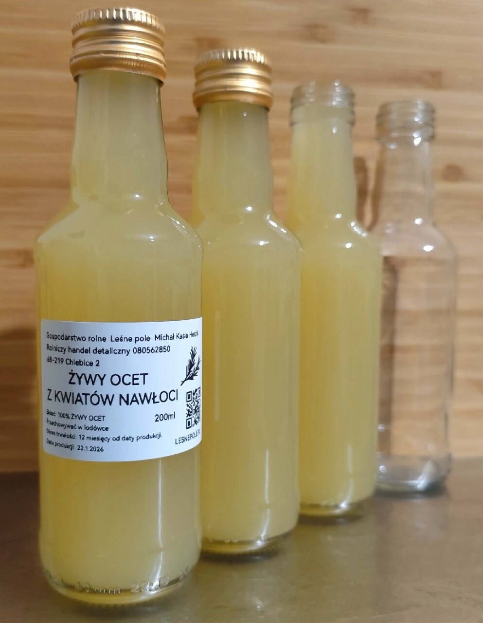 Żywy ocet z kwiatów nawłoci 200 ml