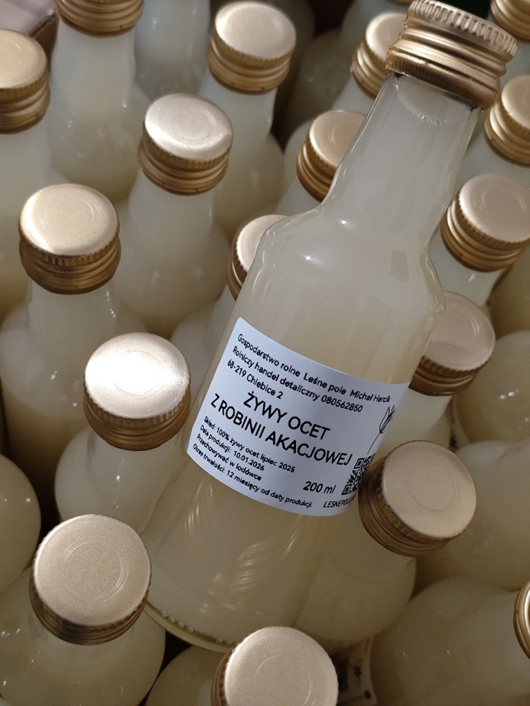 ŻYWY OCET Z KWIATÓW ROBINII AKACJOWEJ 200 ml