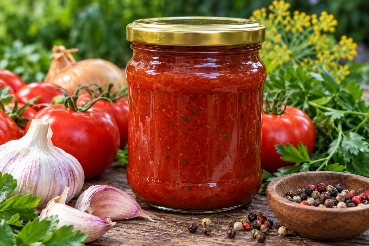 Rzemieślniczy ketchup — ilustracja kategorii Sosy